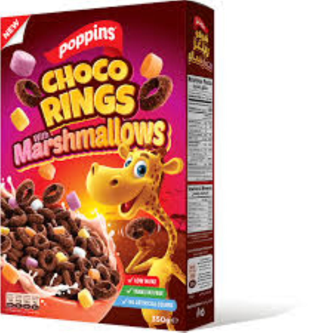 POPPINS CHOCO RINGS MARSHMALLOWS 350G